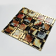 Best Sale Sunflower Design Crystal Gold Color Glass Mosaic Tile Decorative