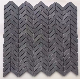 Lava Grey Andesite / High Quality Floor & Wall Herringbone Mosaic Tiles