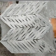  Stone Mosaic Tile Herringbone Marble Stone Waterjet Mosaic