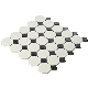  Small White Octagonal Mixed Black Color Ceramic Bathroom Porcelain Floor Mosaic Tile
