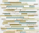  Kitchen Wall Interlocking Random Size Natural Stone Mix Glass Mosaic