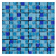  China Factory Blue Color Hot Melt Glass Mosaic Tile for Swimming Pool