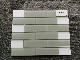  China Foshan Durable Kitchen Strip Brick Glass Mosaic Glossy Grey Wall Flat Subway Tile