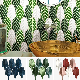  Green Jade Feather Design Ceramic Mosaic Tile for DIY Handmade Replacement