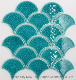  Green Fish Scale Mosaic for Living Room Kitchen Toilet Wall Ceramic Tiles